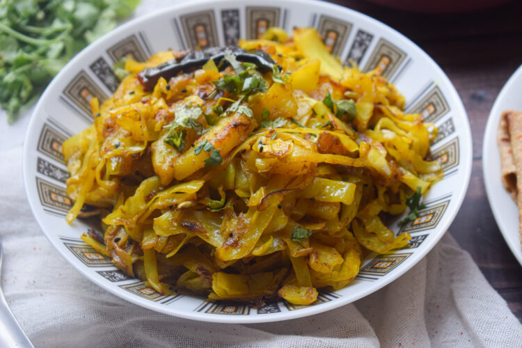 Assamese Style Cabbage Potato Fry