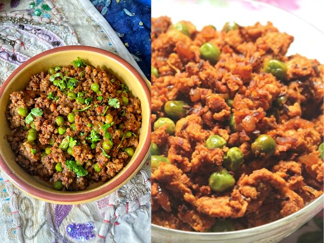 Cook minced chicken with curry beans for dinner this winter