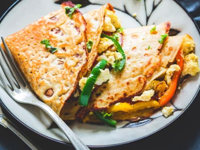 Wheat-Crepe-With-Eggs-And-Roasted-Peppers