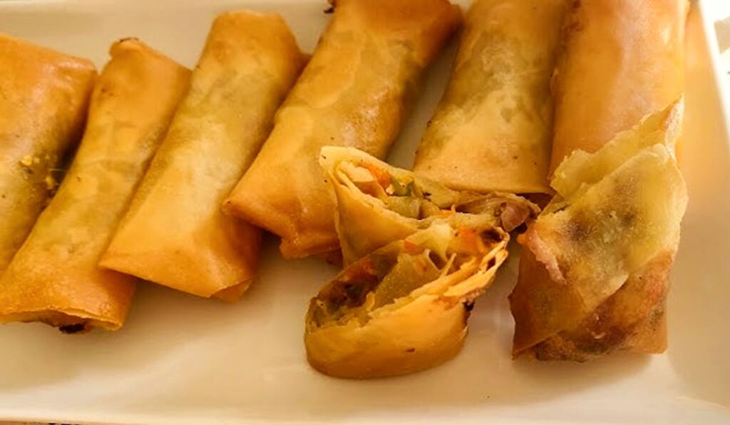 Palak Paneer Spring Rolls